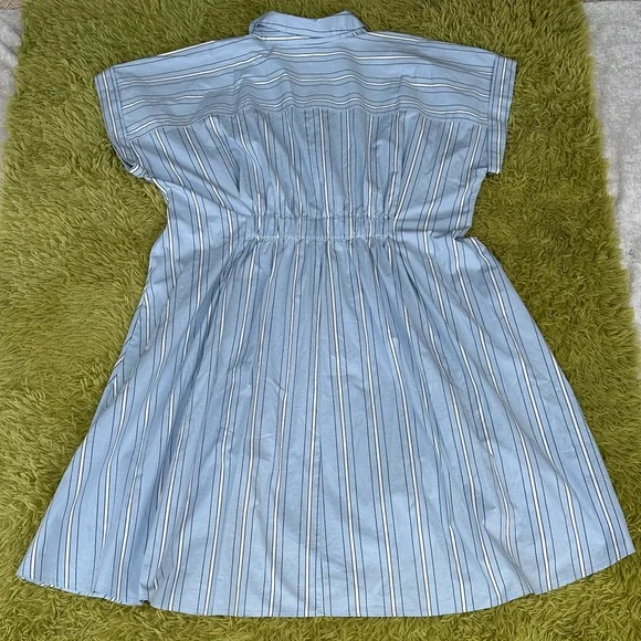 Ava & Viv Light Blue Striped Shirt Dress NWT Size 3X - Picture 4 of 5